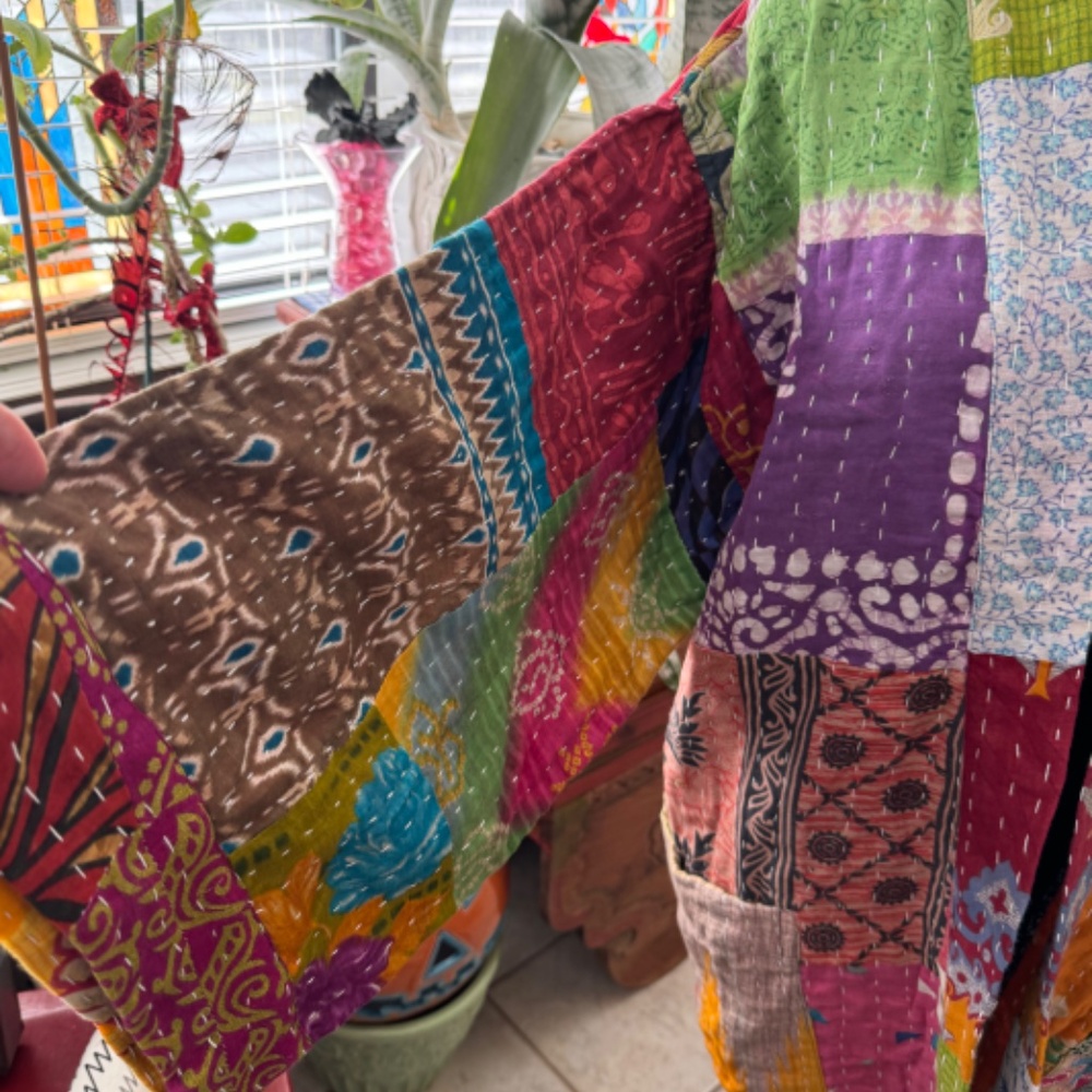 Custom Colorful Patchwork Jacket With Large Pocke… - image 2